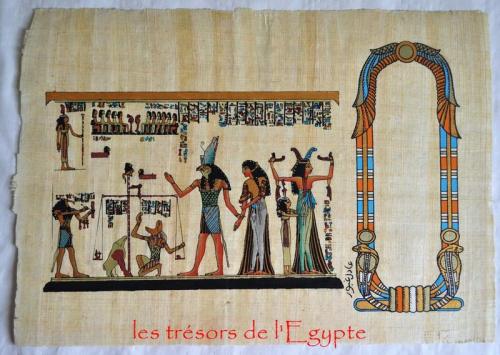 Papyrus le jugement dernier d'Osiris.