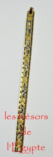 Bracelet égyptien en plaqué or.