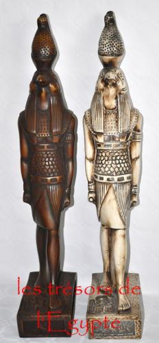 Statuette d'Horus, 55 cm, blanc ou marron.