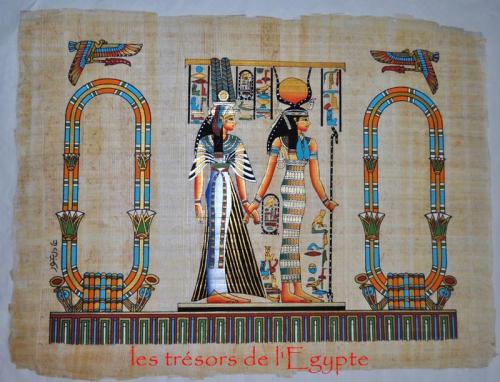 Papyrus des déesses Hathor et Isis.