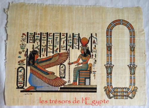 Papyrus des déesses Mâat et Isis.